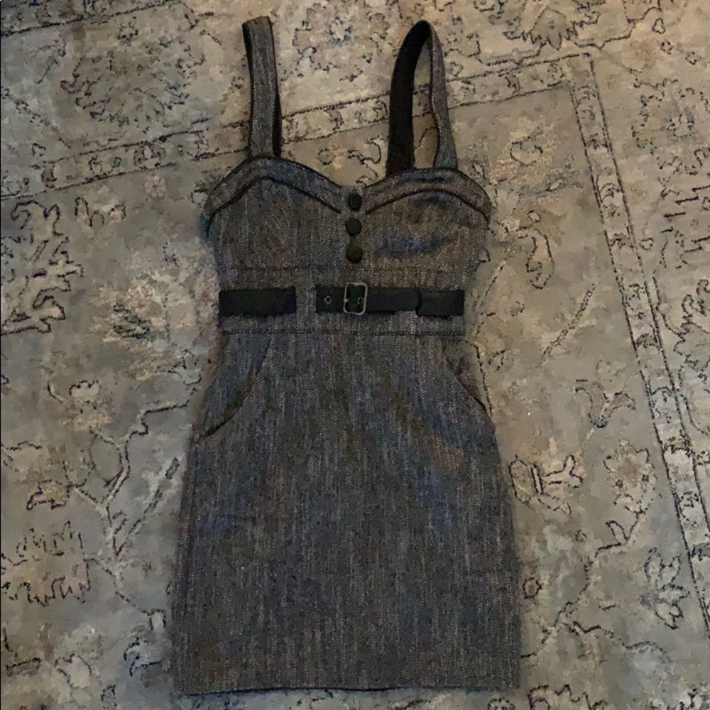 Bebe Dress Black Grey Size 0 / XS